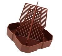 FONDOTIN Bearded Dragon Feeder Large Escape-proof Reptile Food Bowl with Hunting Stimulus for Lizards and Geckos Terrarium Brown