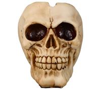 FONDOTIN Beige Skull Planter Resin Flower Pot for Indoor Plants Versatile Gothic Design, Small Size Suitable for Desk or Table Decoration, Creative and Chic Novelty Vase for Modern Indoor