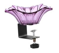 FONDOTIN Bird Bath Bowl for Outdoor Gardens Compact Butterfly Watering Station Easy Maintenance Design for Wild Birds with Bracket Purple Color Option