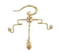FONDOTIN Bird Cage Hook Accessories Vintage Chinese Metal Hanger for Birdcages Easy Installation Bird Bathing Hook for Parakeets Macaws Elegant Design for Home Decor