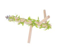 FONDOTIN Bird Cage Stand for Parrots Fork Leaf Pine Wood Perch Stand Space Saving Design