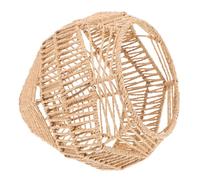 FONDOTIN Boho Woven Paper Rope Lampshade Vintage Pendant Light Shade Replacement for Chandeliers Floor Lamps Rustic Handwoven Ceiling Cover for Guesthouse Tea Dining Decor