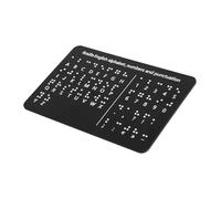 FONDOTIN Braille Alphabet and Numbers Board with Raised Dots Educational Braille Learning Kit Teaching Aid for Blind Children Toddlers Early Writing Practice Black