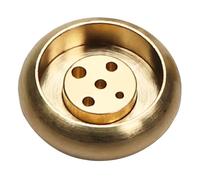 FONDOTIN Brass Incense Holder Drum Shape Aromatherapy Burner Ornament for Home Yoga Meditation Spa Relaxation Five Stick Holder Fireproof Decorative
