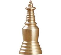 FONDOTIN Brass Sarira Stupa Openable Pendant Religious Tower Charm Pagoda Necklace Charm for Spiritual Jewelry Making