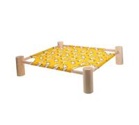 FONDOTIN Breathable Elevated Pet Hammock Bed Detachable and Washable Small Pet Sleeping Bed with Sturdy Frame for Cats Dogs Hamsters Four Seasons Use Indoor Home Decoration