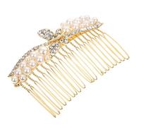 FONDOTIN Bridal Rhinestone Hair Comb Crystal Accent Alloy Wedding Hair Side Comb for Brides for Wedding Updos and Special Occasions