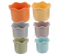 FONDOTIN Bunny Stacking Cups Set for Rabbits Reusable Colorful Food Hiding Toy Cups Sizes Suitable for Pet Rabbits and 6-12 Months