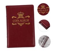 FONDOTIN Capacity Coin Collection Book Organizer with Transparent Sleeves Decorative Holder for Commemorative Coins and Small Items Thick Sealed Storage Album for Collectors Practical and