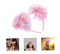 FONDOTIN Carnival Headband with Shiny Pom Poms Durable Party Hairband for Boys Tinsel Hair Decoration for Halloween Birthday Anniversary Photo Props