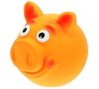 FONDOTIN Cartoon Pig Dog Chew Toy Interactive Squeaky Toy for Dogs Teething Plaything Easy to Clean Puppy Molar Ball for Playtime and Care