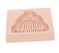 FONDOTIN Carved Wooden Cookie Mold Beech Wood Christmas Hat Biscuit Embossing Stamp for Holiday Baking Nonstick Easy Demold Accessories for Festive Cookie Making