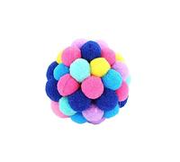 FONDOTIN Cat Bell Balls Set Bounce Chase for Cats Dog Training Noise-making Squeaky Ball Multicolor (random)