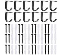 FONDOTIN Ceiling Hooks Wall Hangers Multipurpose 12pcs Stainless Steel Heavy Duty Hanging Hooks Easy to Install Black Assorted Style Assorted Style for Indoor Home Use