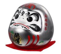 FONDOTIN Ceramic Fortune Statue Figurine Smooth Texture Mini Zen Home Office Decor Lucky Japanese Traditional Doll for Car and Desk Accessories