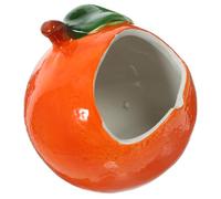 FONDOTIN Ceramic Hamster Cool Nest Bed Orange Creative Multi-purpose Easy to Wash Pet Bed for Small Pets and Hamsters