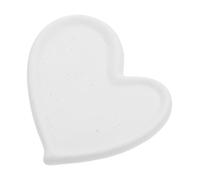 FONDOTIN Ceramic Jewelry Tray White Heart-Shaped Trinket Dish Decorative Ring Holder for Jewelry Storage and Display, Ceramic Bathroom Perfume and Key Plate for Home Organization