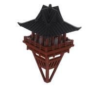 FONDOTIN Chinese Pavilion Statue Miniature Garden Building for Tabletop Decor Asian Style Plastic Ornament with Cultural Elegance Sturdy and Versatile for Zen Gardens and Fairy Landscapes