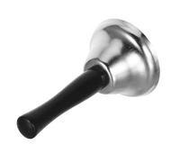 FONDOTIN Christmas Metal Hand Bell with Ergonomic Wooden Handle Lightweight Santa Jingle Bell for Holiday Party School Home Decor Polished Iron Festive Accessory