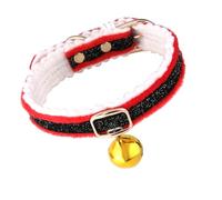 FONDOTIN Christmas Style Durable Felt Pet Collar with Jingle Bell Soft Lightweight Xmas Accessories for Dogs and Cats Suitable for Outdoor Walks and All Day Wear Random Color