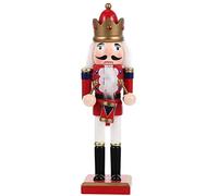 FONDOTIN Christmas Traditional Nutcracker Soldier Figure Wooden Nutcracker Decor for Home Hotel Restaurant Cheerful Xmas Decorations for Weddings Holidays Drum Design