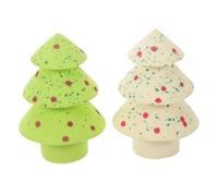FONDOTIN Christmas Tree Beauty Sponge Applicator for Makeup Foundation Soft Blender for Facial Powder Application during Holiday Makeup
