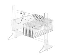 FONDOTIN Clear Acrylic Eyelash Storage Holder Hanger-Shaped Lash Display Organizer Transparent Portable Reusable Compact for False Eyelashes Travel and Makeup Bag