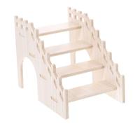 FONDOTIN Climbing Ladder for Hamsters and Chinchillas Small Pet Play with Hideout Platform for Guinea Pigs Gerbils Mice Natural Wood Exercise and Activity Ladder