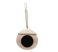 FONDOTIN Coconut Shell Nest Bird House Natural Pet Nest Birds Living House Small Pet Nesting Boxes