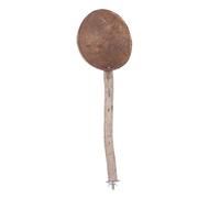 FONDOTIN Coconut Shell Nest Food Bowl Stand for Parrots Bird Toy Set Natural Materials Supplies