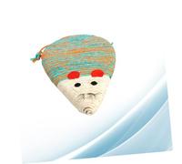 FONDOTIN Colorful Cat Scratching Post and Mouse Shaped Sisal Scratch Toy Claw Grinding Board for Indoor Cats Random Style Suitable for Kittens and