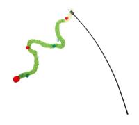 FONDOTIN Colorful Plush Cat Teaser Wand with Bell for Indoor and Outdoor Cats Soft Interactive for Independent Play Engaging Feline Entertainment at Home