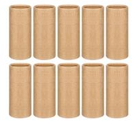 FONDOTIN Container Boxes 10pcs 50ml Kraft Paper Cylindrical Tubes Suitable for Coffee, Tea, and Essential Oil Bottle Storage (light Brown, 11.4x5.1x5.1cm)