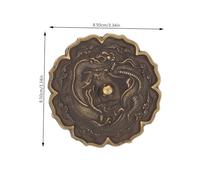 FONDOTIN Copper Eight Diagrams Wall Hanging Mirror with Double Dragon Design Chinese Zodiac Ornament for Home Decor Auspicious Scrying Pendant to Exorcise Evil and Bring Fortune