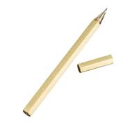 FONDOTIN Copper Gel Pen Six-sided Vintage Design Metal Ballpoint for Office Drawing Writing Smooth Handwriting