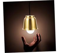 FONDOTIN Copper-Plated Metal Bell Lampshade DIY Replacement for Table Floor Lamps Iron Material Decorative Pendant Light Shade for Home Bar Kitchen Hallway Stylish Warm Ambiance