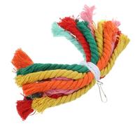 FONDOTIN Cotton Rope Chew Toy for Parrot and Pet Bird Bite Toys for Cockatiel and Budgie for Caged Birds Natural Material for Animals Random Style