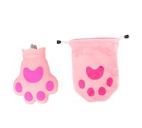 FONDOTIN Creative Cat Paw Shaped Cooling Ice Pouch Silicone Ice Bag for Summer Use Soft Skin Friendly Material Reusable Cold Pack in Pink Gift and Cooling