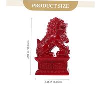 FONDOTIN Creative Chinese Style Resin Lion Ornament Medium Lion Sculpture Unique Home Tabletop Decoration Gift for Office and Living