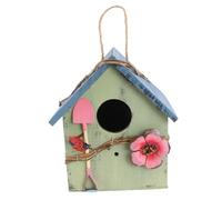 FONDOTIN Creative Wooden Hanging Bird Nest House for Garden and Balcony Breathable Birdhouse Decor Suitable for Small Birds Outdoor Porch Ornament Wind and Rain Resistant