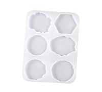 FONDOTIN Crystal Drop Resin Mold Phone Stand Base Silicone Mold for DIY Crafts Compartment Irregular Shape for Creative Epoxy Casting with Beads Glitter Dried Flowers for Handmade