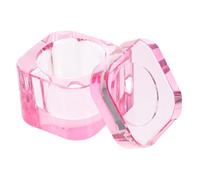 FONDOTIN Crystal Glass Nail Dish with Lid Thickened Dappen Dish for Acrylic Nail Liquid Holder Suitable for Home and Salon Use