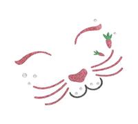 FONDOTIN Cute Bunny Face Stickers 12pcs Temporary Body Decals Glitter Rabbit Animal Face Jewels for Easter Cosplay Party and Stage Makeup Decoration