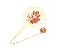 FONDOTIN Delicate Brass Bookmark Portable Page Marker for Students Readers Writers Hollow Chinese Zodiac Tiger Year Design Creative School Office Supply Decorative Book Clip
