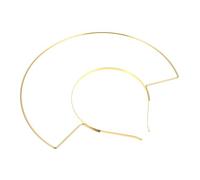 FONDOTIN Delicate DIY Radiant Circle Headband Hair Accessory, Geometric Gold Tone Crown Frame Headdress, Party Decorative Hairband for Easter Photo Props