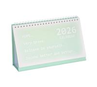 FONDOTIN Desk Calendar Spiral Bound with Foldable Stand Tear Resistant Paper Planner for Office and School Use Monthly and Weekly Views Compact Space Saving Design with Bold Printing