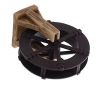 FONDOTIN Desktop Flowing Water Wheel Ornament Feng Shui Fountain Statue for Fish Tank Aquarium Decor Compact DIY Micro Landscape Accessory with Easy Installation
