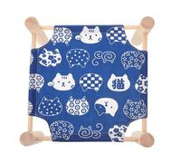 FONDOTIN Detachable Hamster Camp Bed Elevated Pet Hammock Nest for Guinea Pig Hedgehog Rabbit Ventilated Wooden Cage Accessory Home Decoration