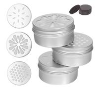 FONDOTIN Dog Scent Training Kit with 6 Small Scent Containers and 6 Soft Magnetic Stickers 25x2mm Aluminium and Plastic Hollow Boxes for Easy to Clean Dog Agility Training