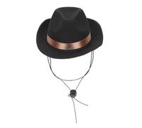 FONDOTIN Dog Star Cowboy Hat Decorative Headdress for Pets Party Photo Prop for Puppies and Cats Stylish Black Five-point Star Design One for Festivals and Daily Wear